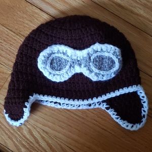 Handmade infant pilot/aviator hat